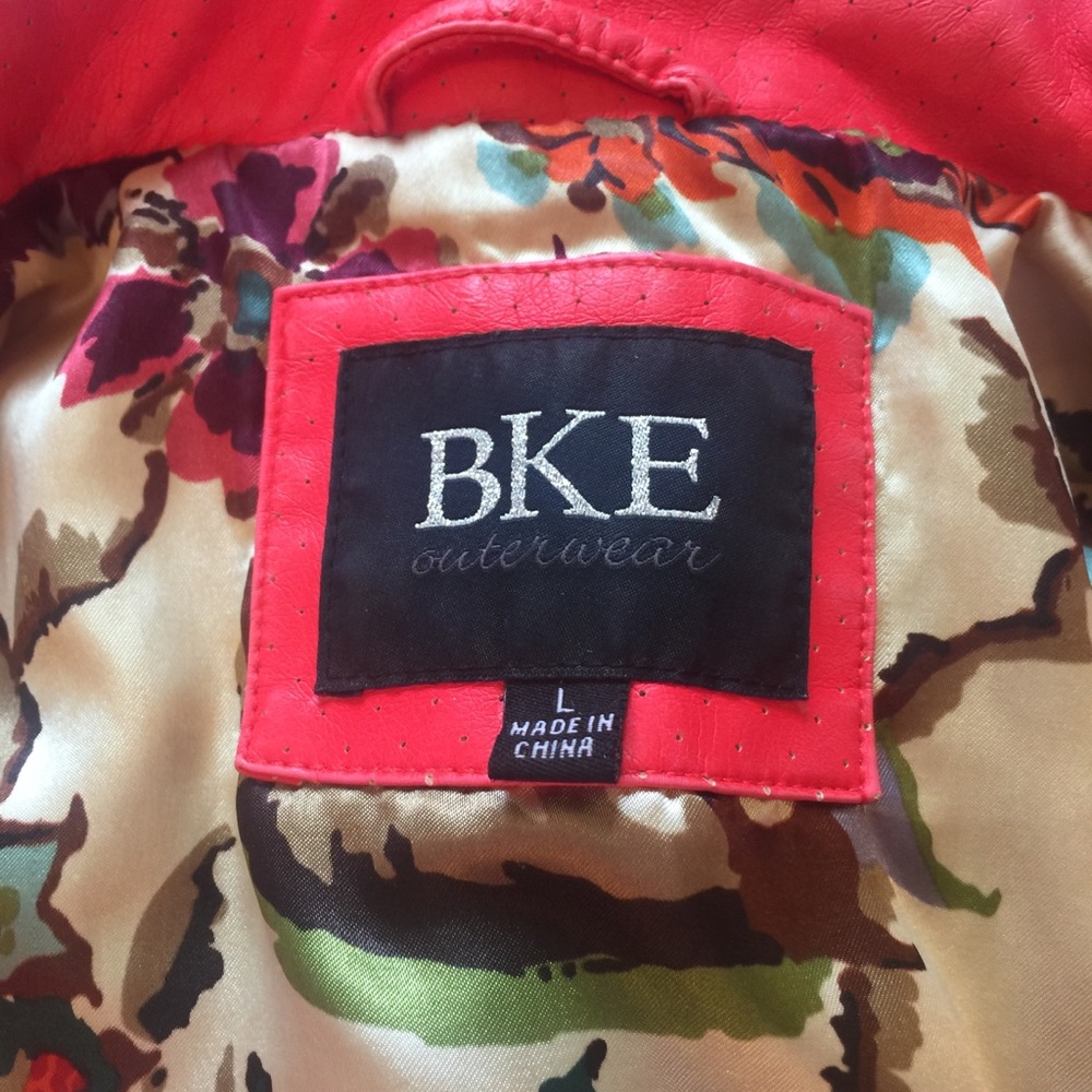 BKE jacket coral size L faux leather - Picture 4 of 7